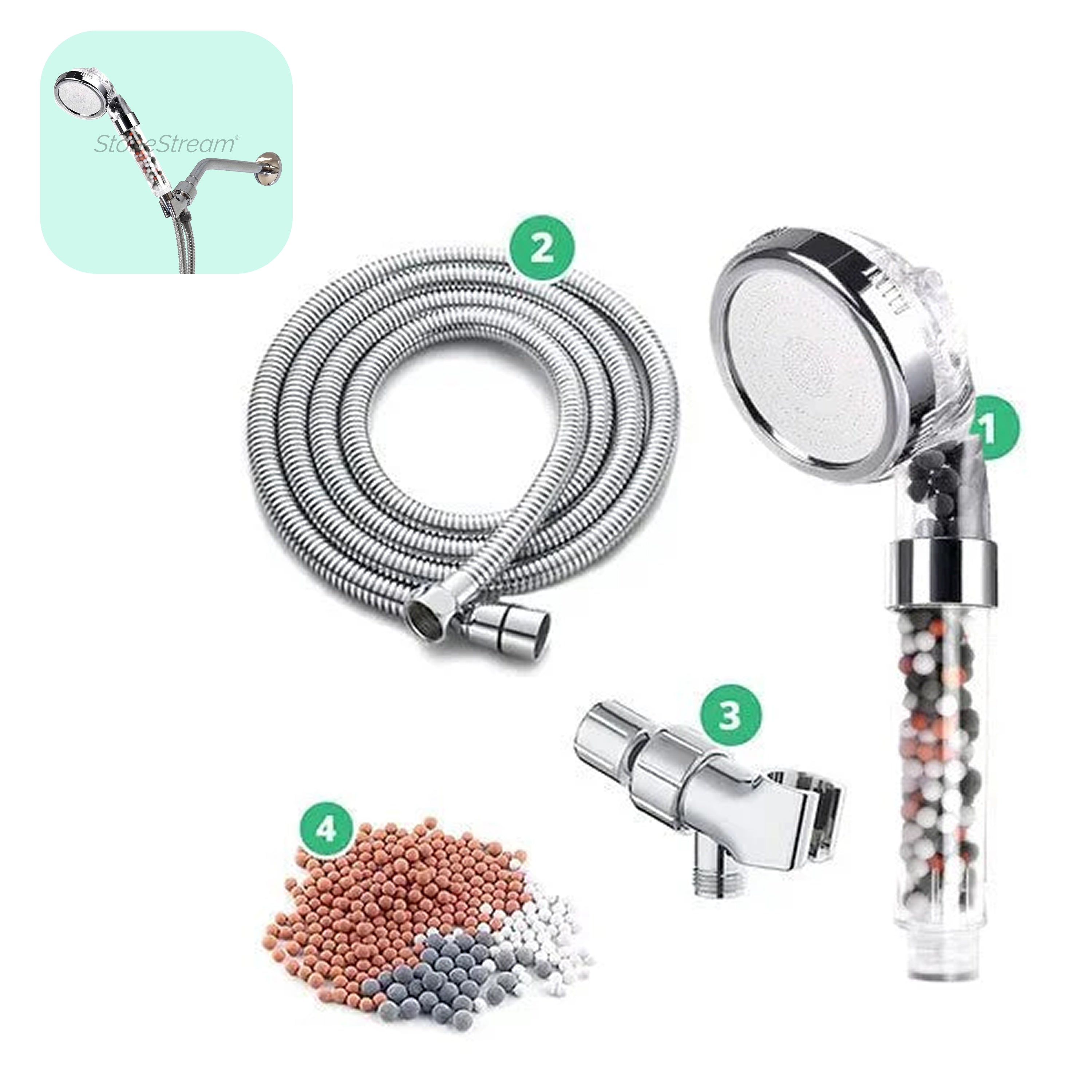 Filtered Ionic Ecopower Shower head
