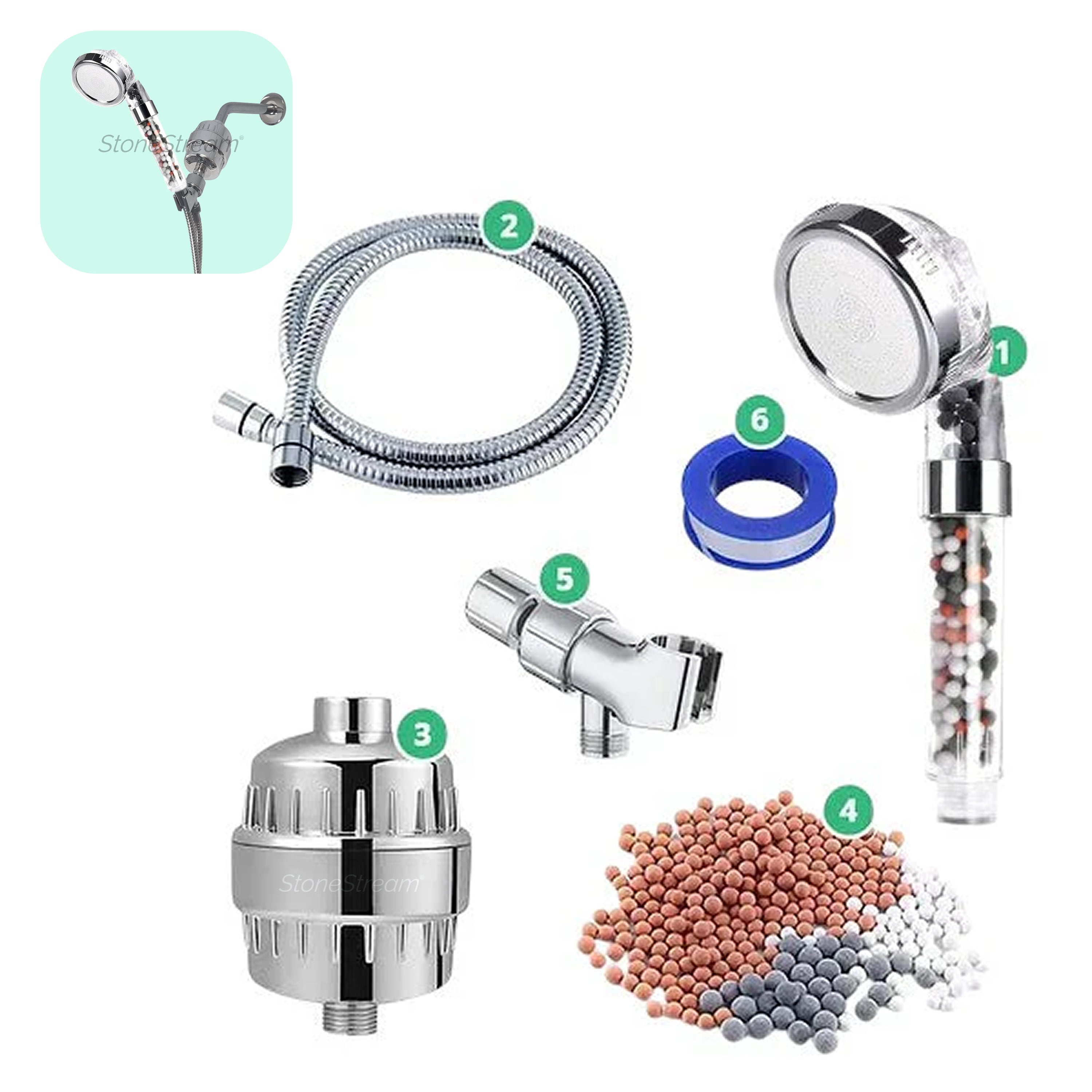 Hard Water Filtration Kit + Wall Adapter