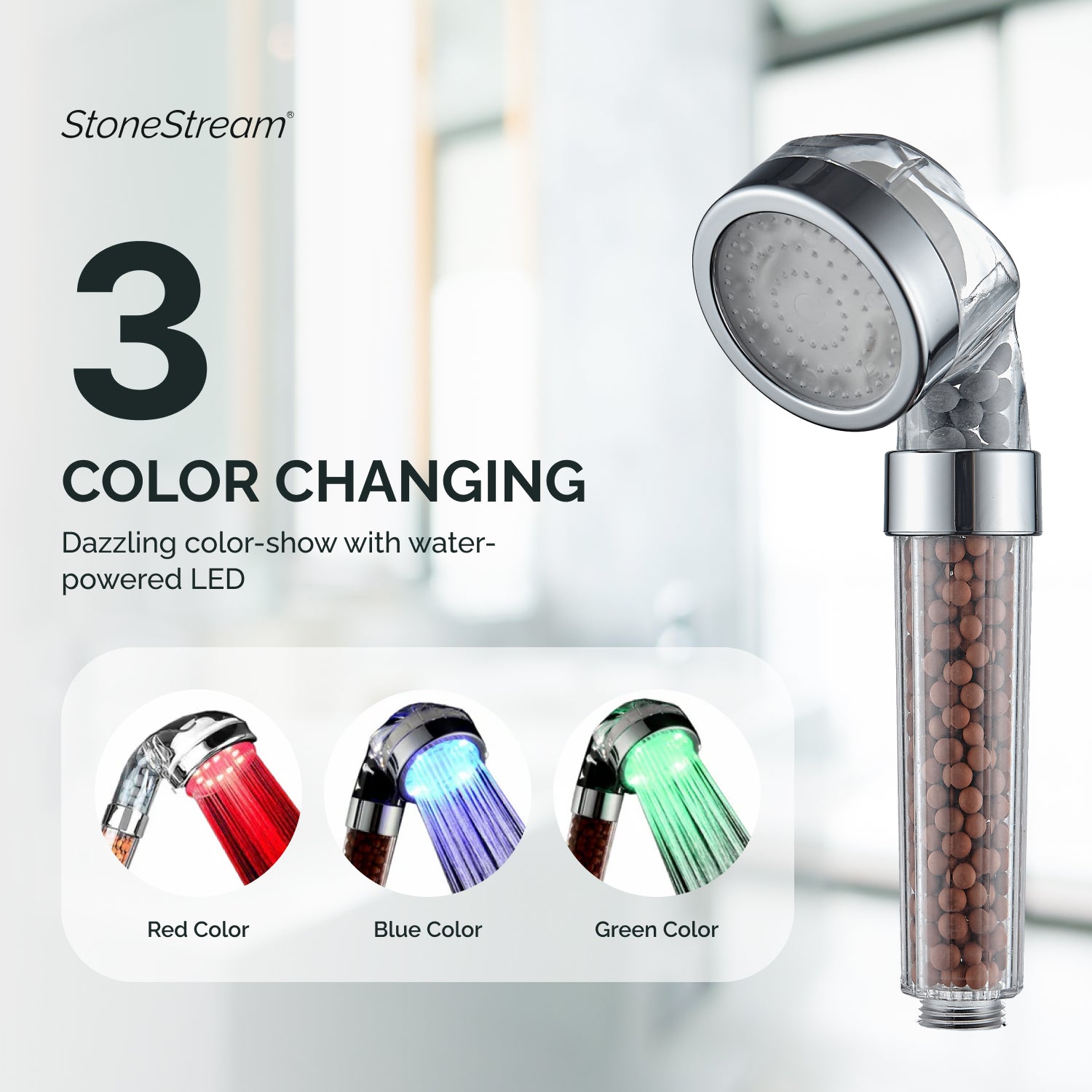 LED Ionic Shower Head